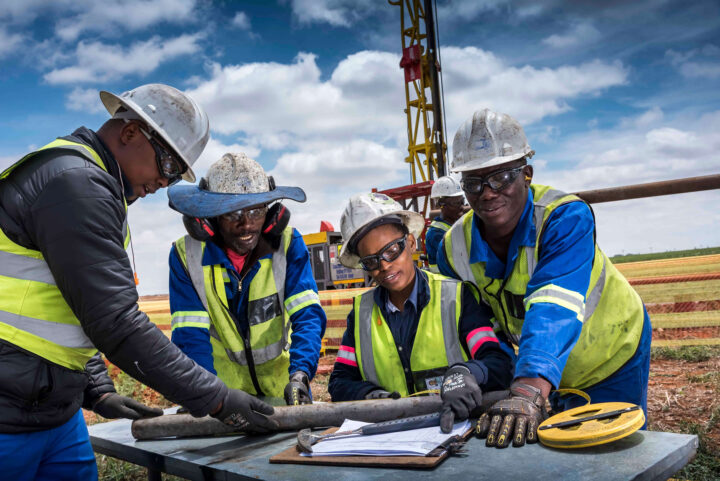 Team of workers collaborating on a project